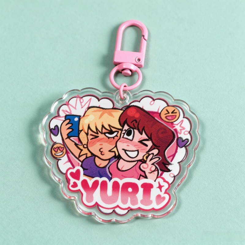 Акриловый брелок Yuri Time с м – обзор и цена Retro Gaming Keychain